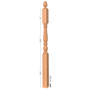 4606 Second Floor Newel | USA-Made Amish Stair Railing by StepUP Stair