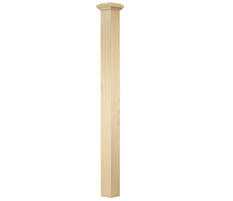 4690 Mission Square Box Newel | USA-Made Amish Stair Railing by StepUP Stair