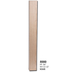 5000 5 1/2" Solid Square Contemporary Newel Post | USA-Made Amish Stair Railing by StepUP Stair