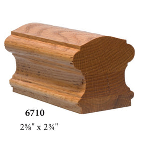 Wood Railings | Banister | 6710B Solid Bending Handrail-Handrails & Handrail Fittings-Amish Craft by StepUP Stair Parts
