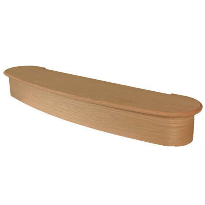 8215 Double End Bowed Starting Step 48 | USA Made Hardwood Treads & Riser Steps