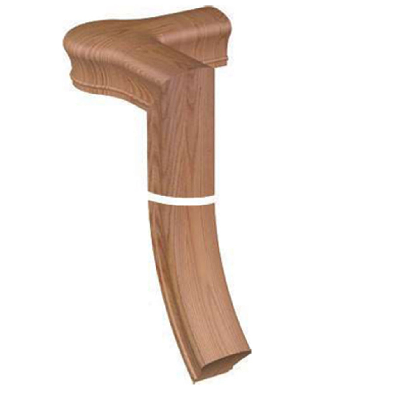 7X86 2 Rise Right Hand 1/4 Turn Gooseneck with Cap Handrail Fitting ...