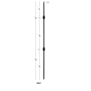 9007 Double Knuckle Metal Spindle |  Iron Balusters |  Amish Craft by StepUP Stair 
