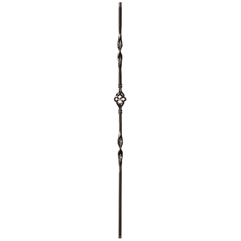 9012 Double Ribbon & Single Basket Metal Spindle |  Iron Balusters |  Amish Craft by StepUP Stair 