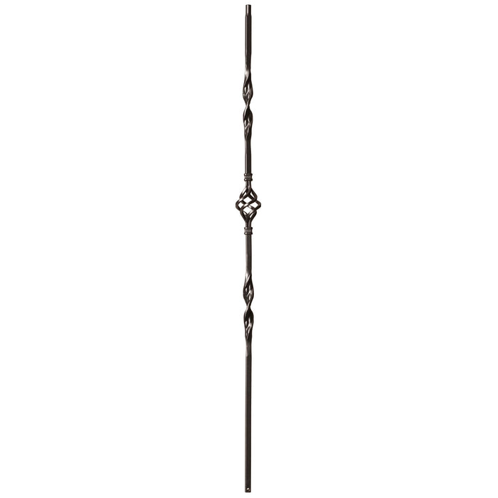 9012 Double Ribbon & Single Basket Iron Baluster Spindle | Metal Railing