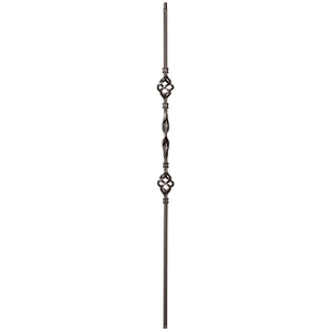 9013 Single Ribbon & Double Basket Metal Spindle |  Iron Balusters |  Amish Craft by StepUP Stair 