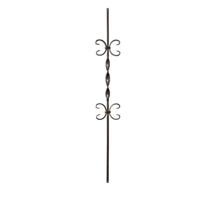 9015 Single Ribbon & Double Butterfly Iron Baluster Spindle | Metal Railing