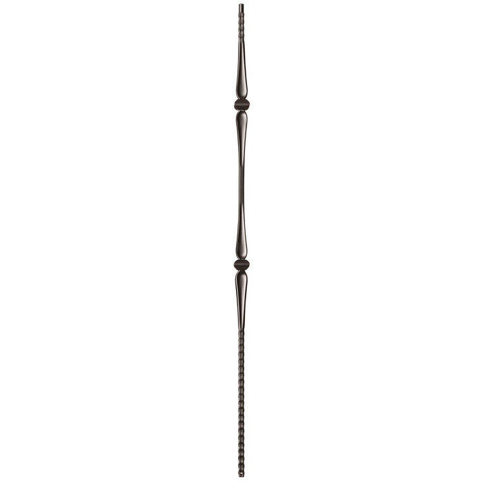 9018 Double Knuckle w/ Hammered Bar Iron Baluster Spindle | Metal Railing