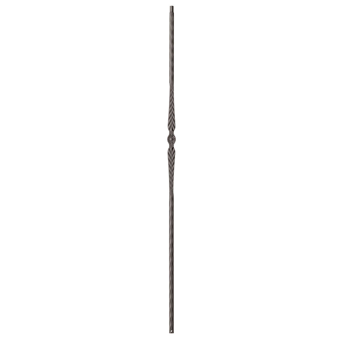 9021 Single Feather w/ Hammered Edge Iron Baluster Spindle | Metal Railing