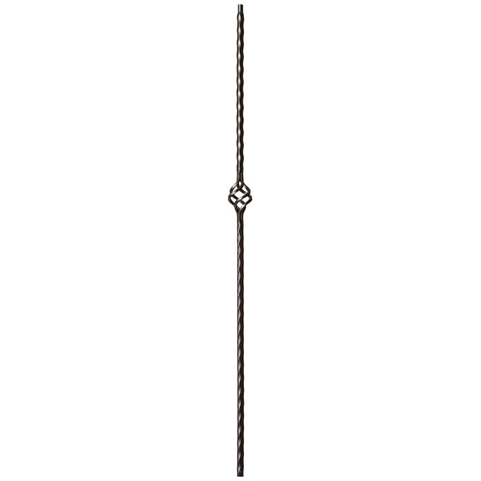 9027 Single Basket w/ Hammered Edge Iron Baluster Spindle | Metal Railing