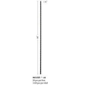 9031 Plain with Hammered Face Metal Spindle |  Iron Balusters |  Amish Craft by StepUP Stair 