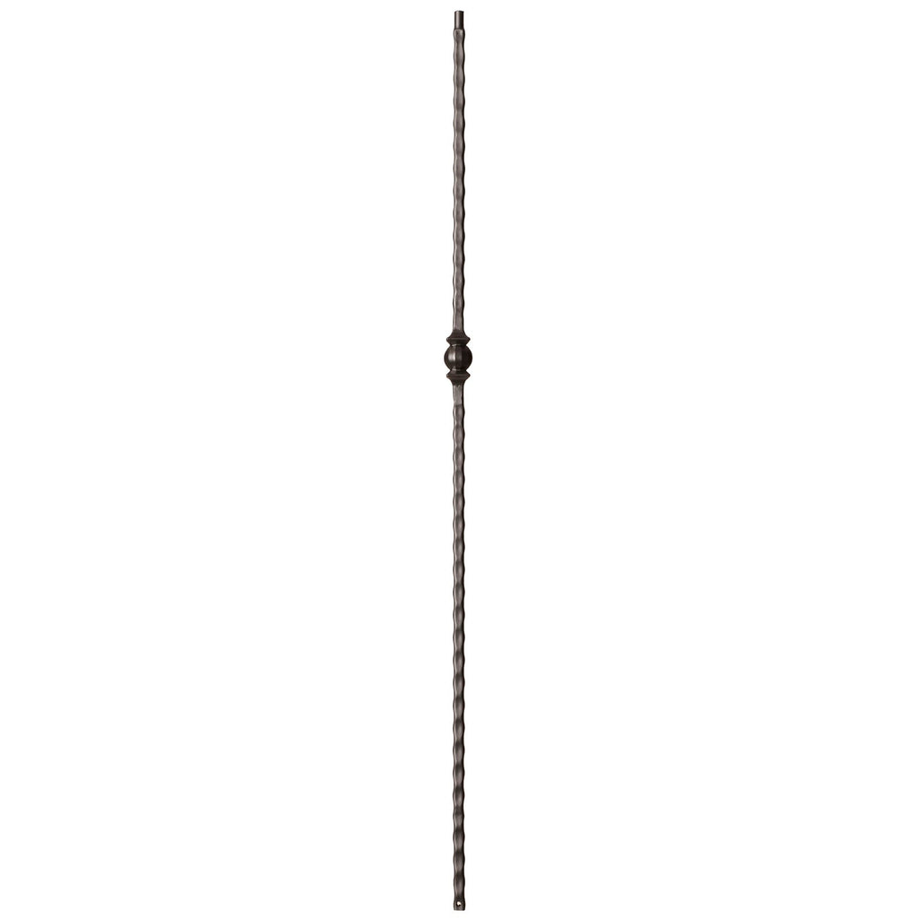 9032 Single Ball with Hammered Face Metal Spindle |  Iron Balusters |  Amish Craft by StepUP Stair 