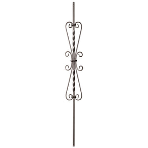 9055 5 3/16 X 24 French Scroll Metal Spindle |  Iron Balusters |  Amish Craft by StepUP Stair 