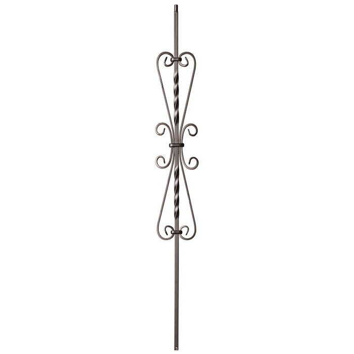 9055 5 3/16" X 24" French Scroll Iron Baluster Spindle | Metal Railing