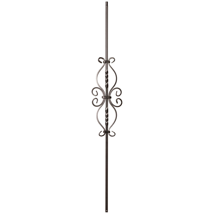9057 6 3/4" x 16 1/2" Double Twist & Dragonfly Iron Baluster Spindle | Metal Railing