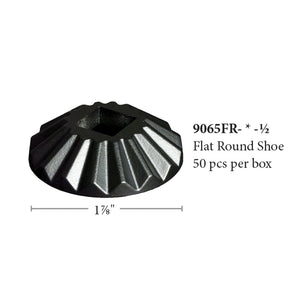 9065 Scalloped Round Flat Iron Shoe for 1/2" Square Baluster-Iron Shoes & Knuckles-Amish Craft by StepUP Stair Parts