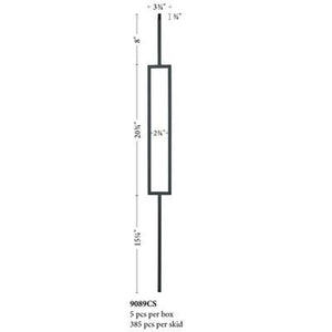 9089 3 3/4 x 44 Rectangle Metal Spindle |  Iron Balusters |  Amish Craft by StepUP Stair 