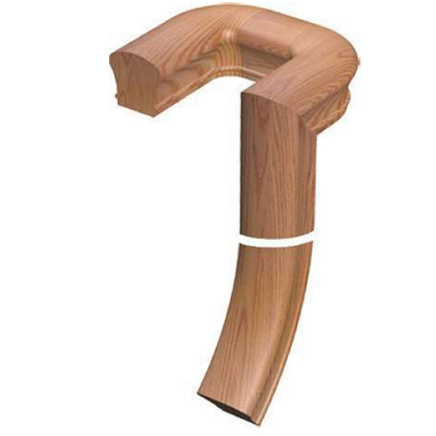 7690 Left Hand 2 Rise 180 Turn Gooseneck Handrail Fitting | USA-Made ...