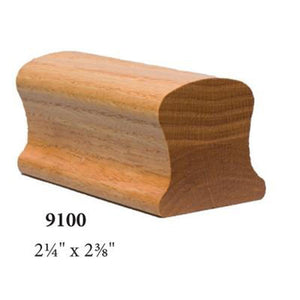 9116 Overhand Easing with 1 Return End Handrail Fitting | USA-Made Amish Stair Railing by StepUP Stair