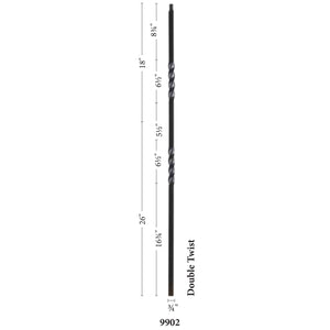 MEGA 2TW Double Twist Metal Spindle | Metal Spindle | WM Coffman by StepUP Stair