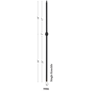 MEGA 1KNUC Single Knuckle Metal Spindle | Metal Spindle | WM Coffman by StepUP Stair