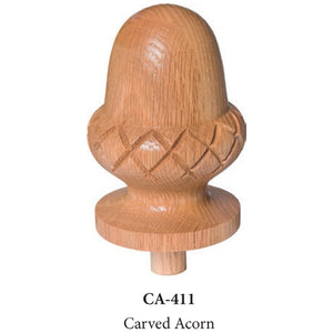 CA 411 Carved Acorn Bunker Hill Newel Finial