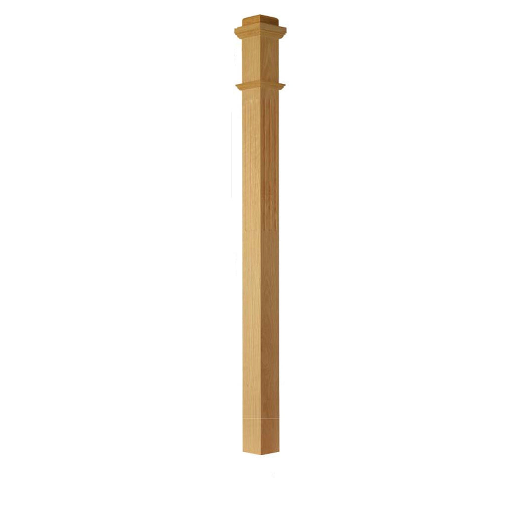 F-4075 Solid Box Newel | USA-Made Amish Stair Railing by StepUP Stair