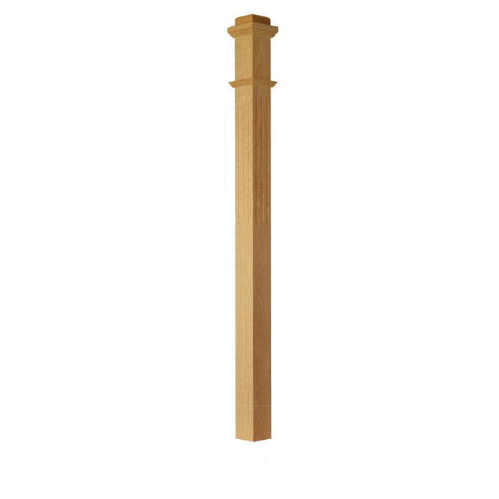 F-4075 Solid Square Box Newel Post | USA-Made Stair Parts
