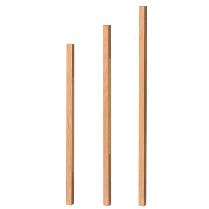 F-5034 Fluted Square Baluster Spindle | USA-Made Stair Parts