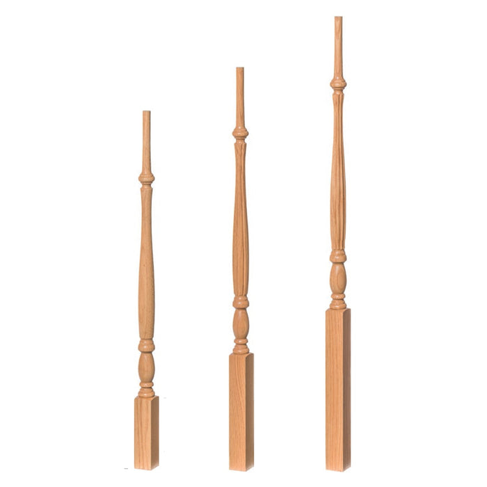 F-5434 Pin Top Fluted Baluster Spindle | USA-Made Stair Parts