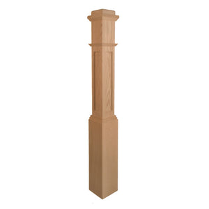 FP-4091 Box Newel CNC | USA-Made Amish Stair Railing by StepUP Stair