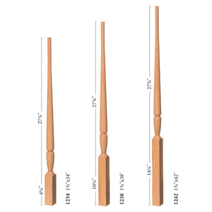F-1234 Pin Top Fluted Baluster | USA-Made Amish Stair Railing by StepUP Stair