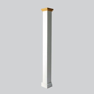 MPF-4086 Modern Contemporary Solid Square Box Newel | USA-Made Amish Stair Railing by StepUP Stair