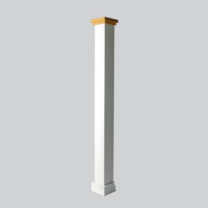 MFP-4086 Modern Contemporary Solid Square Box Newel Post | USA-Made Stair Parts