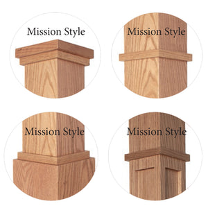 Mission Contemporary Box Newel Post Details | USA-Made Amish Stair Railing by StepUP Stair