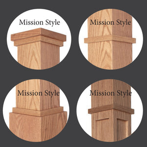 Mission Contemporary Box Newel Post Details | USA-Made Amish Stair Railing by StepUP Stair