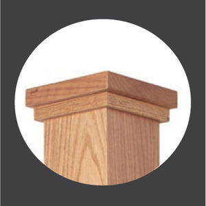 Modern Contemporary Box Newel Detail| USA-Made Amish Stair Railing by StepUP Stair