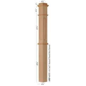 RP-4375 Box Newel CNC | USA-Made Amish Stair Railing by StepUP Stair
