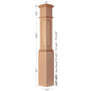 RP-4092 Box Newel CNC | USA-Made Amish Stair Railing by StepUP Stair