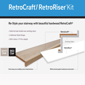 RetroCraft Craftsman Square Edge Replacement Tread Overview | False/Retrofit Replacement by StepUP